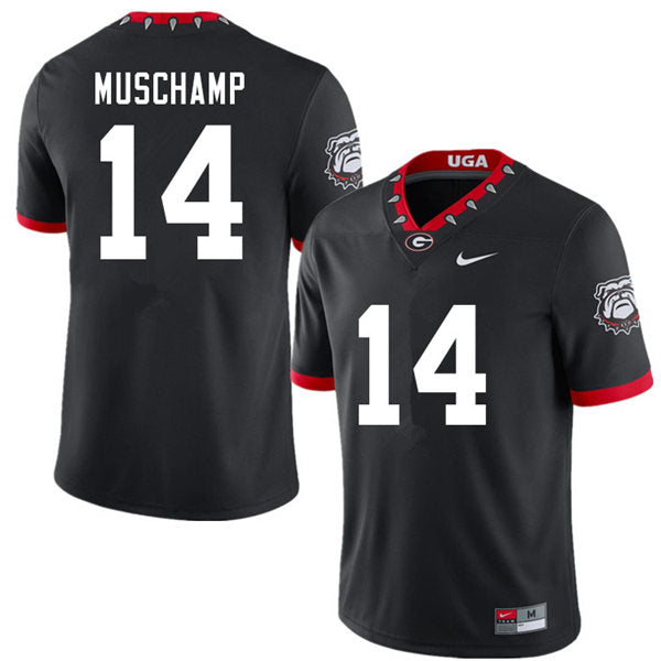 Georgia Bulldogs #14 Jackson Muschamp College Football Jersey Stitched