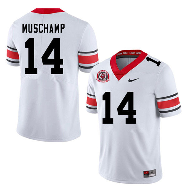 Georgia Bulldogs #14 Jackson Muschamp College Football Jersey Stitched