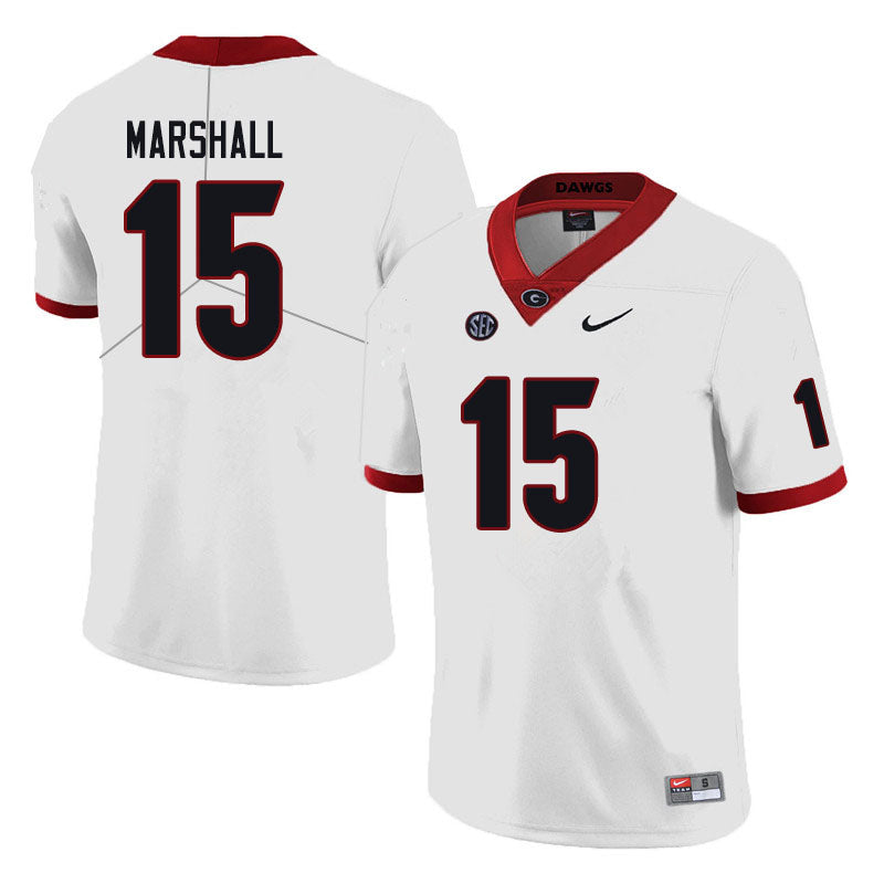 Georgia Bulldogs #15 Trezmen Marshall College Football Jersey Stitched