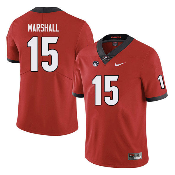 Georgia Bulldogs #15 Trezmen Marshall College Football Jersey Stitched