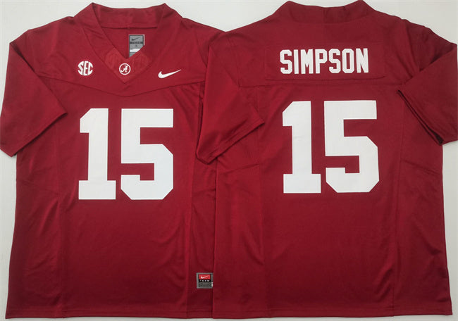 Georgia Bulldogs #15 Ty Simpson Jersey F.U.S.E. Football Stitched