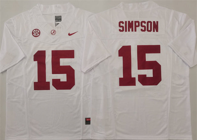 Georgia Bulldogs #15 Ty Simpson Jersey F.U.S.E. Football Stitched