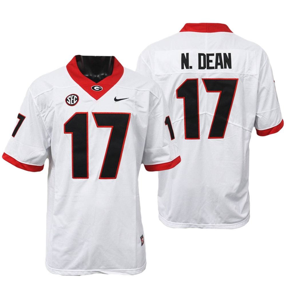 Georgia Bulldogs #17 Nakobe Dean Game College Football Jersey Stitched