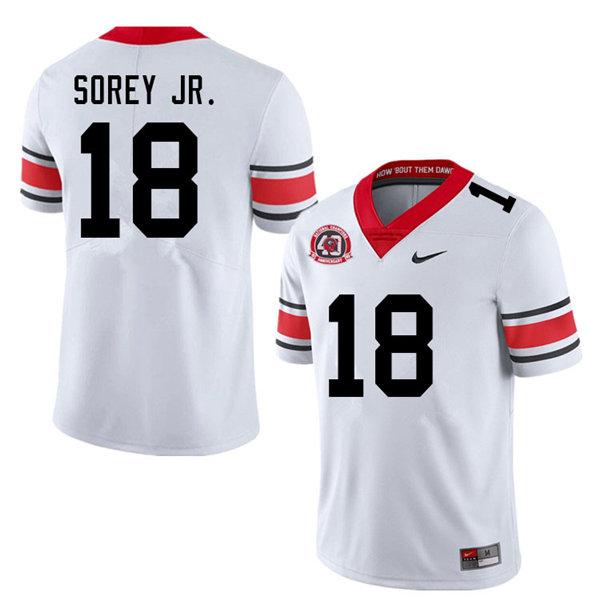 Georgia Bulldogs #18 Xavian Sorey Jr. Game College Football Jersey Stiched