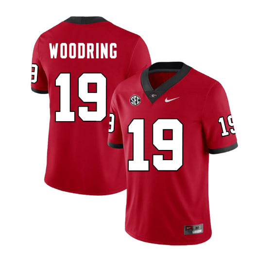 Georgia Bulldogs #19 Peyton Woodring Football Jersey Stitched