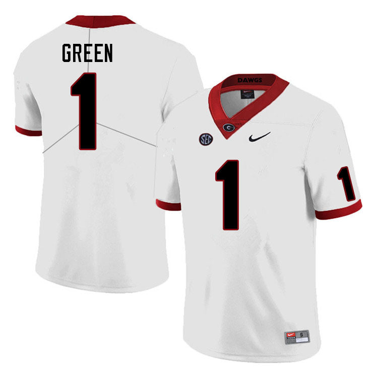 Georgia Bulldogs #1 Nyland Green College Football Jersey Stitched