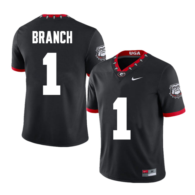 Georgia Bulldogs #1 Zachariah Branch Football Jersey Stitched