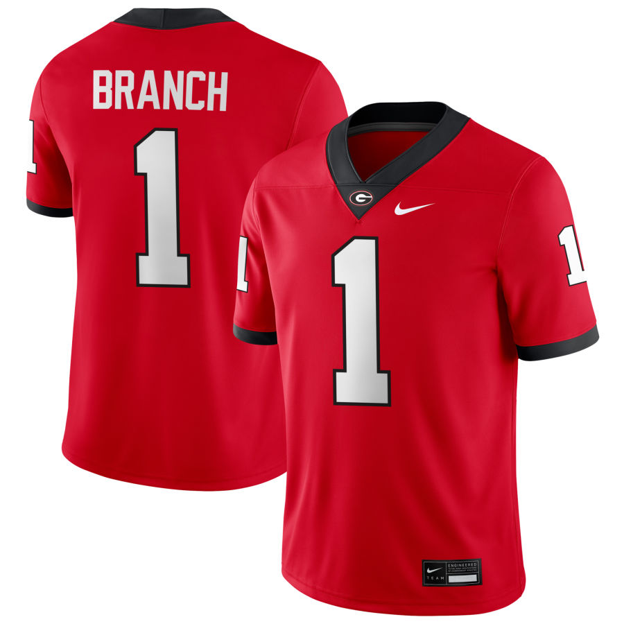 Georgia Bulldogs #1 Zachariah Branch Football Jersey Stitched