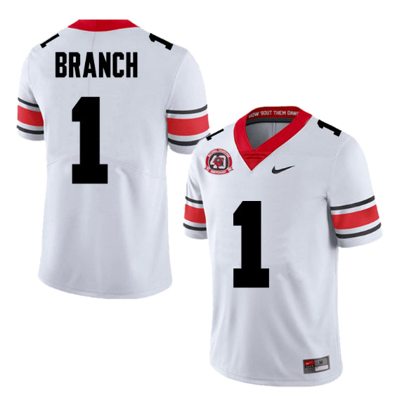 Georgia Bulldogs #1 Zachariah Branch Football Jersey Stitched