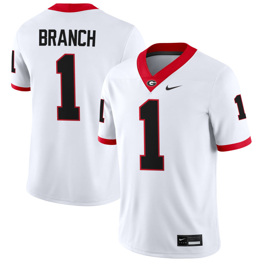 Georgia Bulldogs #1 Zachariah Branch Football Jersey Stitched