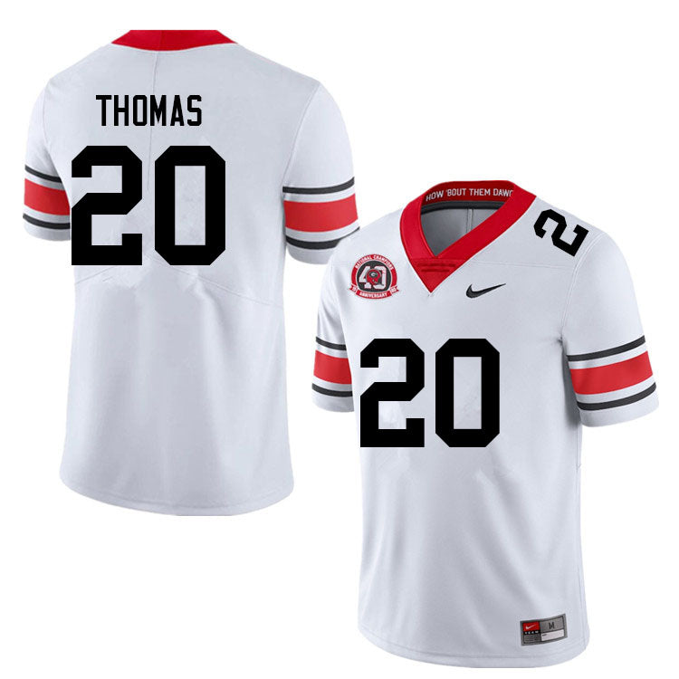 Georgia Bulldogs #20 JaCorey Thomas College Football Jersey Stitched