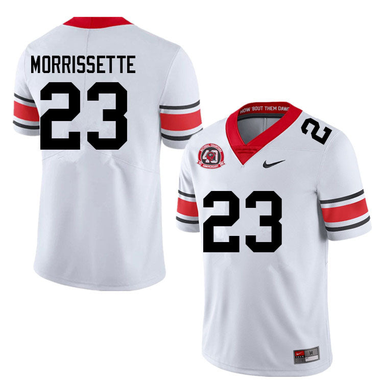 Georgia Bulldogs #23 De’Nylon Morrissette College Football Jersey Stitched