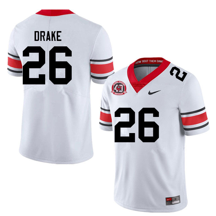 Georgia Bulldogs #26 Collin Drake College Football Jersey Stitched