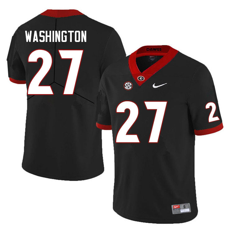 Georgia Bulldogs #27 C.J. Washington College Football Jersey Stitched