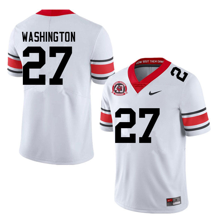 Georgia Bulldogs #27 C.J. Washington College Football Jersey Stitched