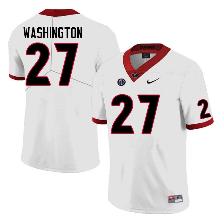 Georgia Bulldogs #27 C.J. Washington College Football Jersey Stitched