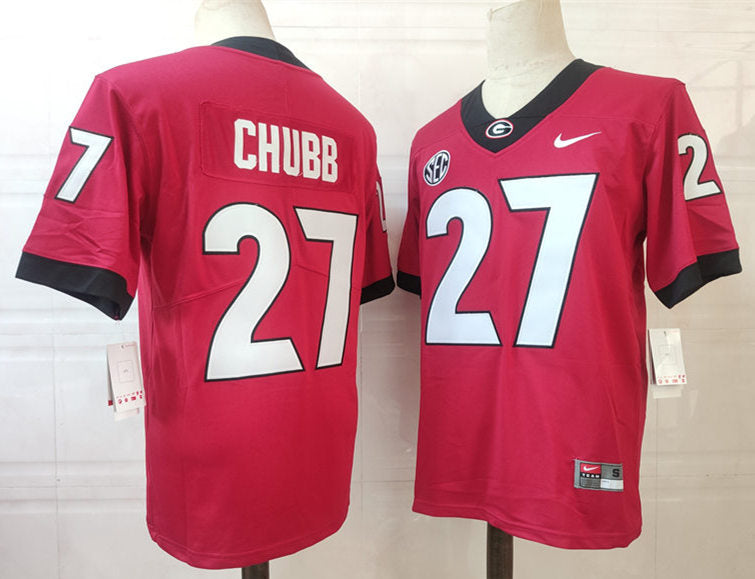 Georgia Bulldogs #27 Nick Chubb College Football Jersey Stitched
