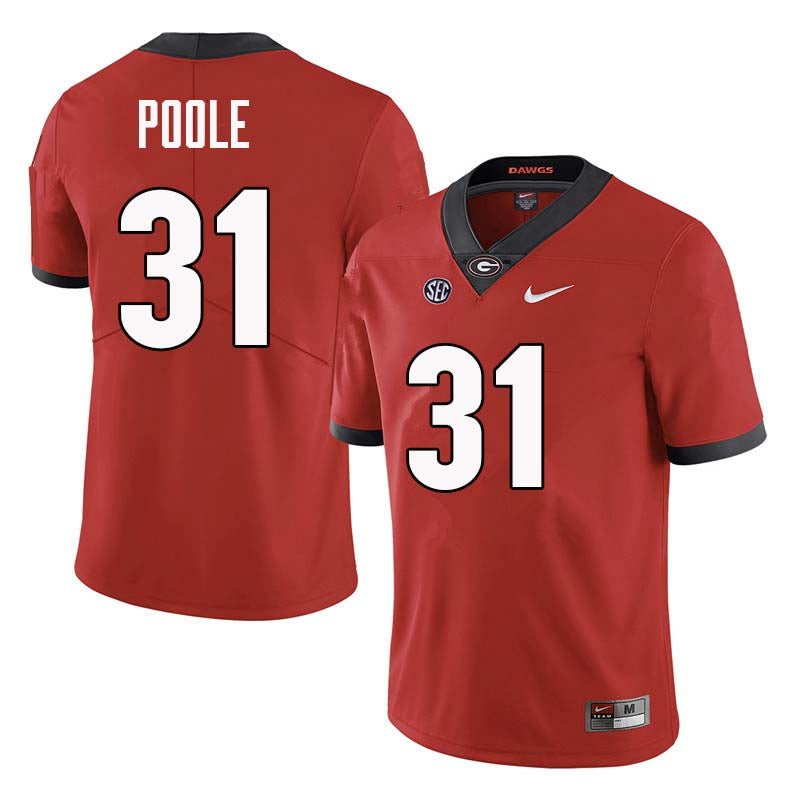 Georgia Bulldogs #31 William Poole College Football Jersey Stitched