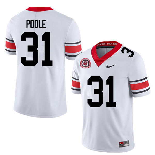 Georgia Bulldogs #31 William Poole College Football Jersey Stitched