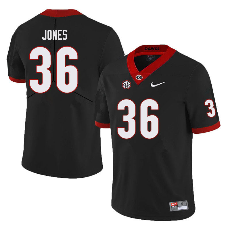 Georgia Bulldogs #36 Garrett Jones Football Jersey Stitched