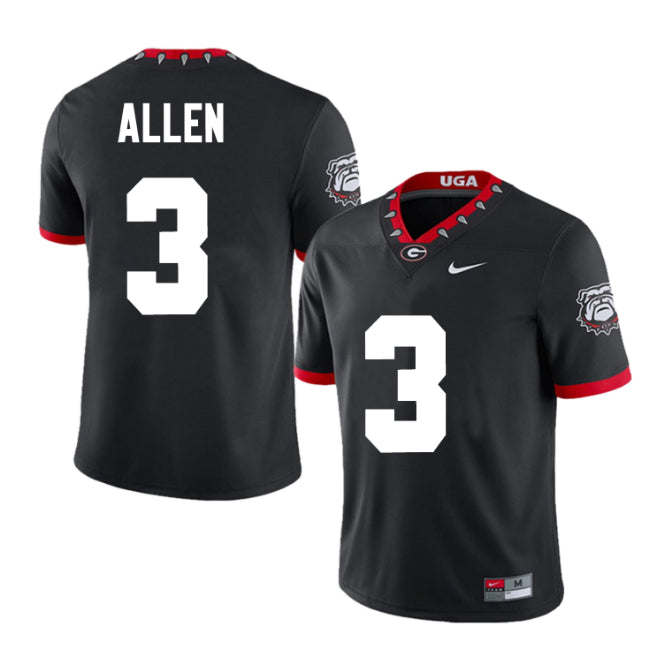 Georgia Bulldogs #3 CJ Allen Football Jersey Stitched