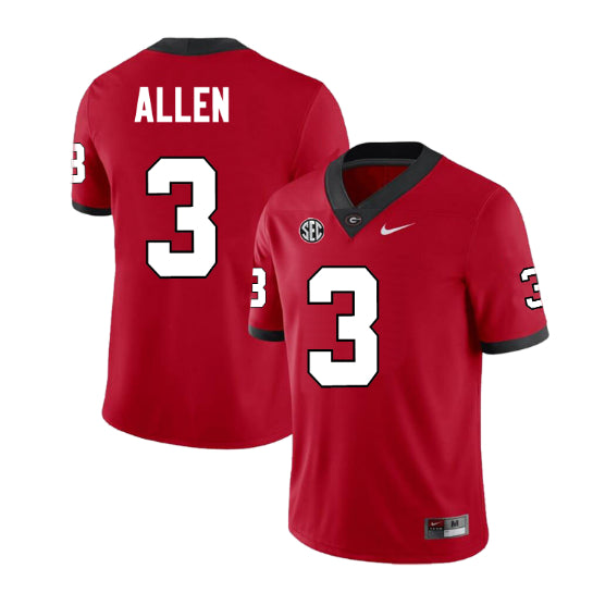 Georgia Bulldogs #3 CJ Allen Football Jersey Stitched