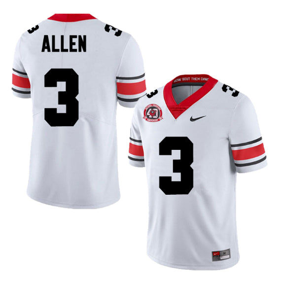 Georgia Bulldogs #3 CJ Allen Football Jersey Stitched