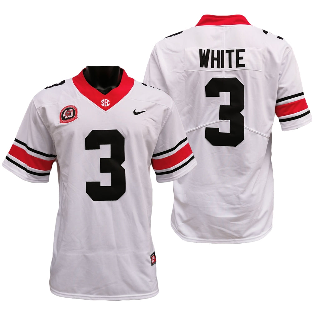 Georgia Bulldogs #3 Zamir White Game College Football Jersey Stitched