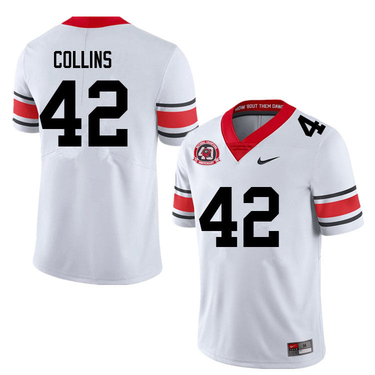 Georgia Bulldogs #42 Graham Collins College Football Jersey Stitched