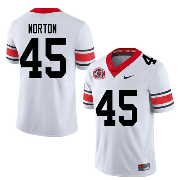 Georgia Bulldogs #45 Bill Norton Football Jersey Stitched