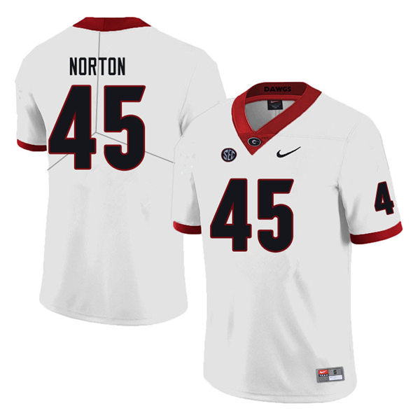 Georgia Bulldogs #45 Bill Norton Football Jersey Stitched