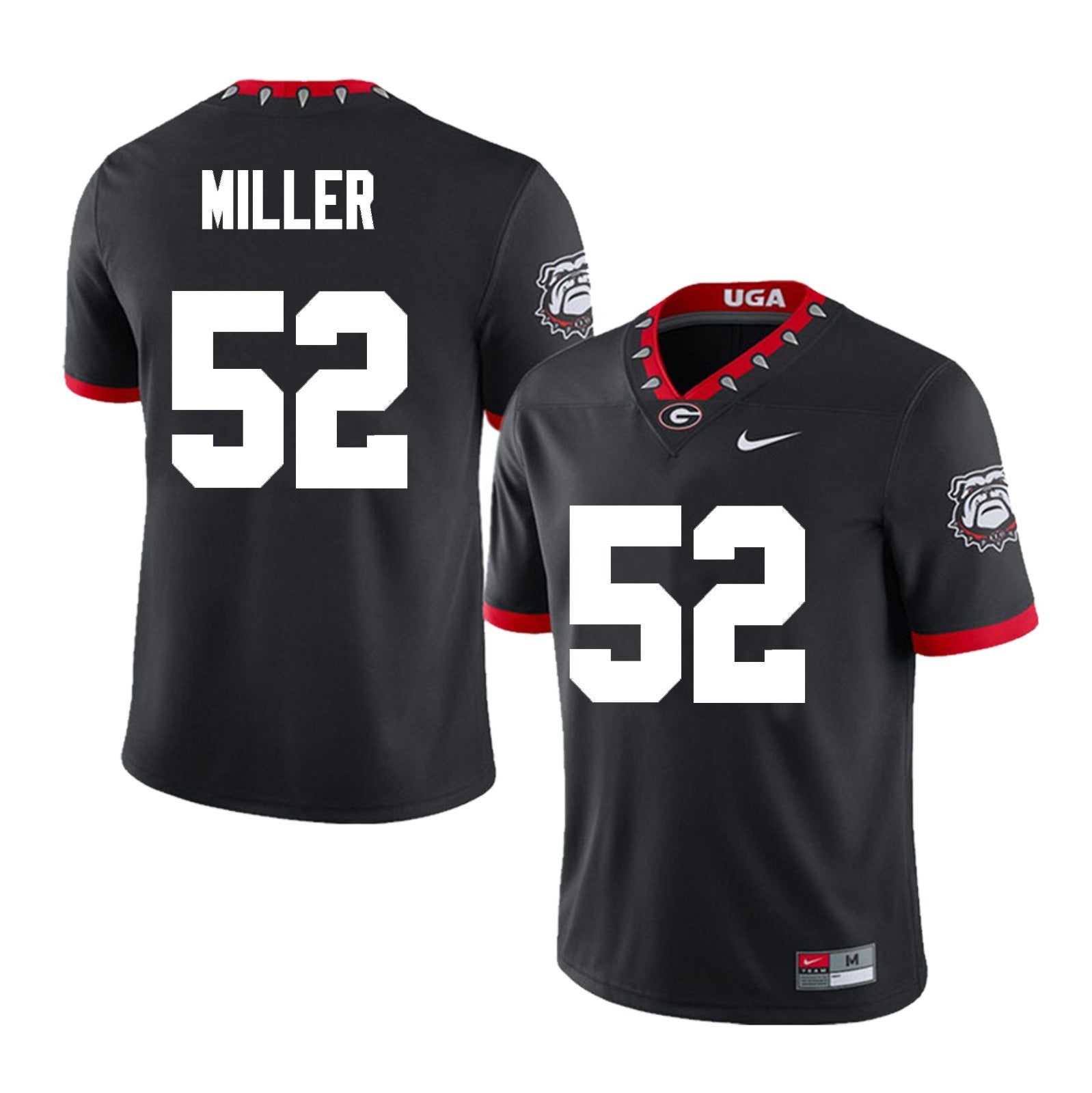 Georgia Bulldogs #52 Christen Miller Football Jersey Stitched
