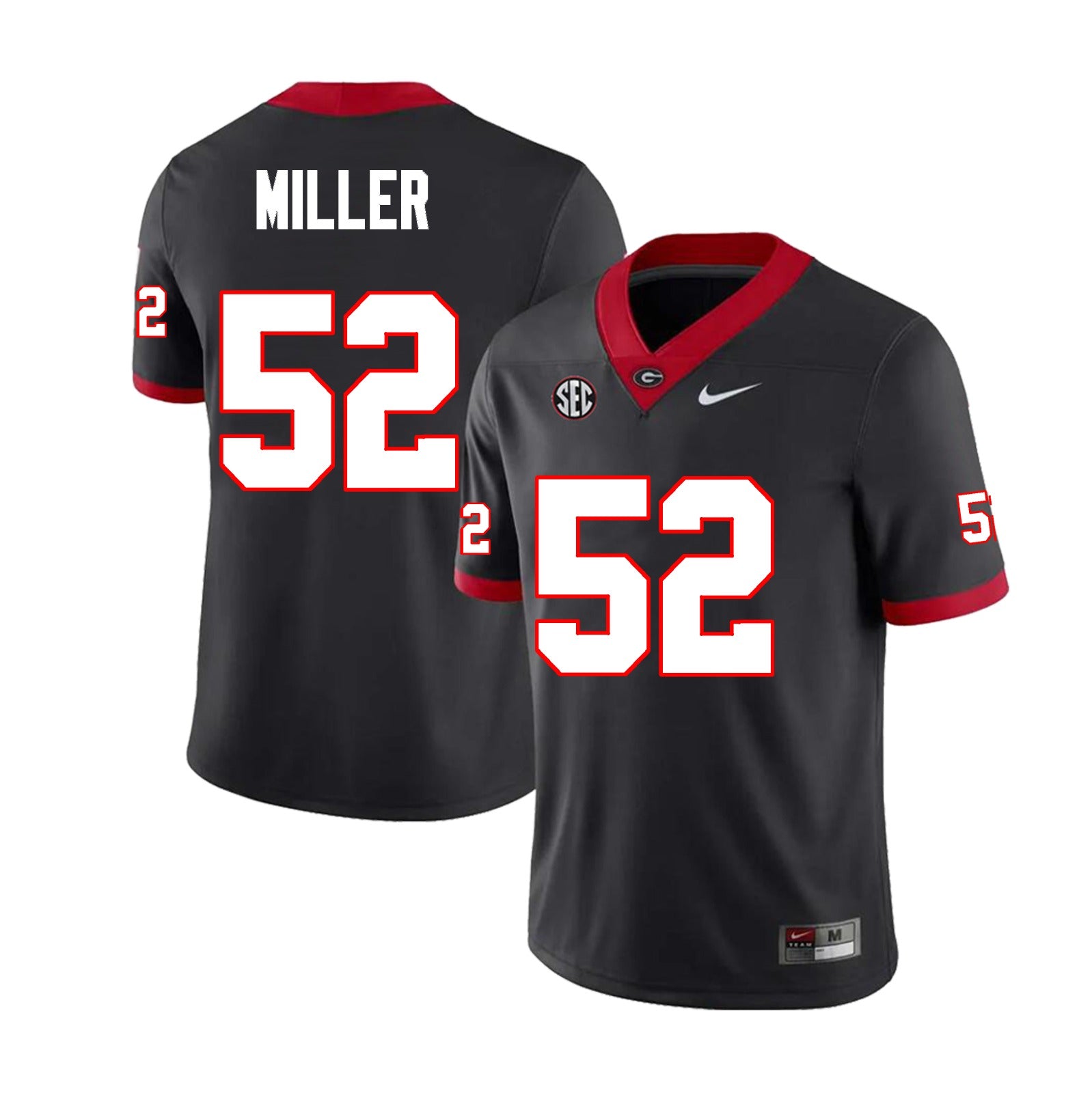 Georgia Bulldogs #52 Christen Miller Football Jersey Stitched