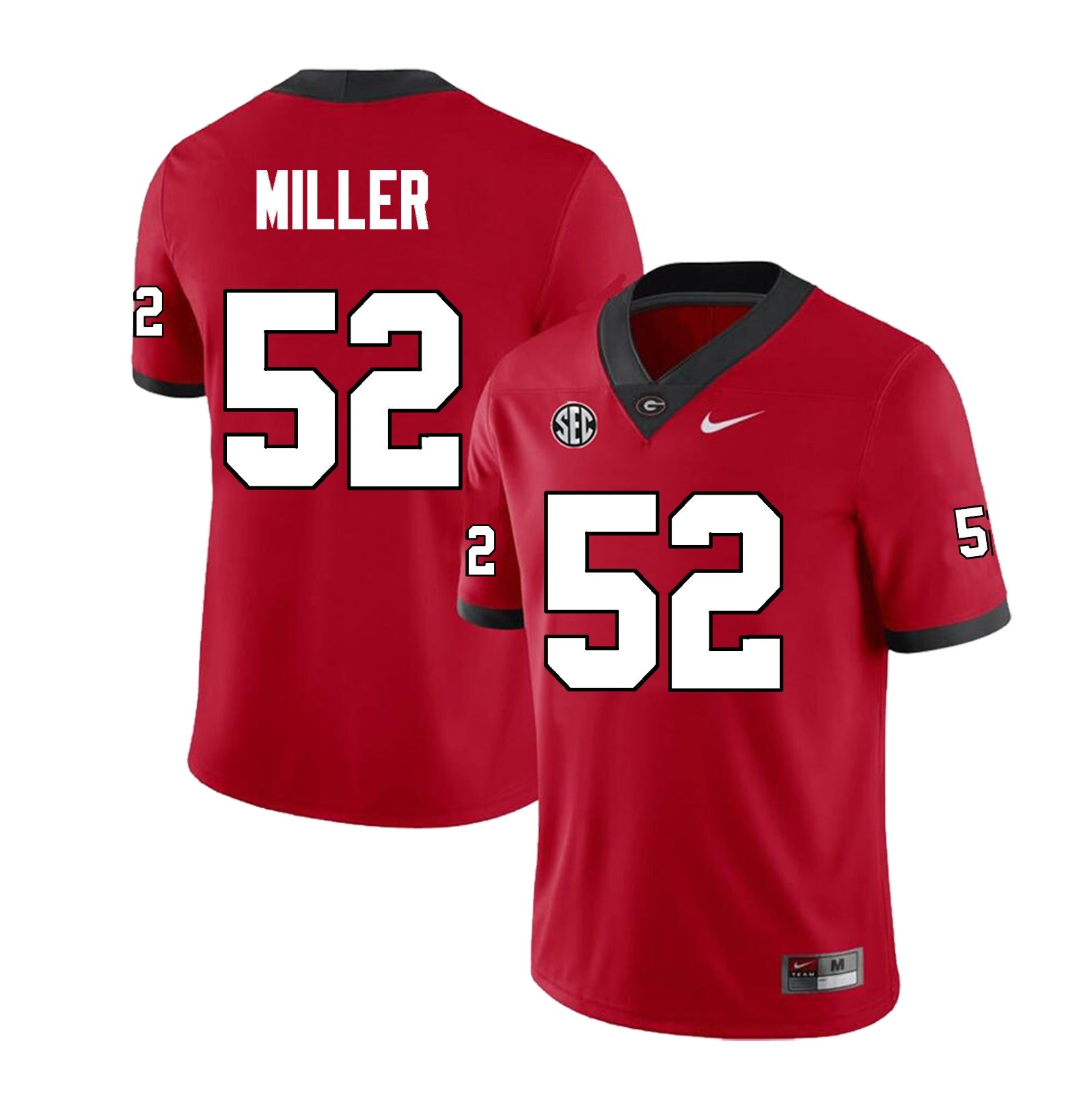 Georgia Bulldogs #52 Christen Miller Football Jersey Stitched