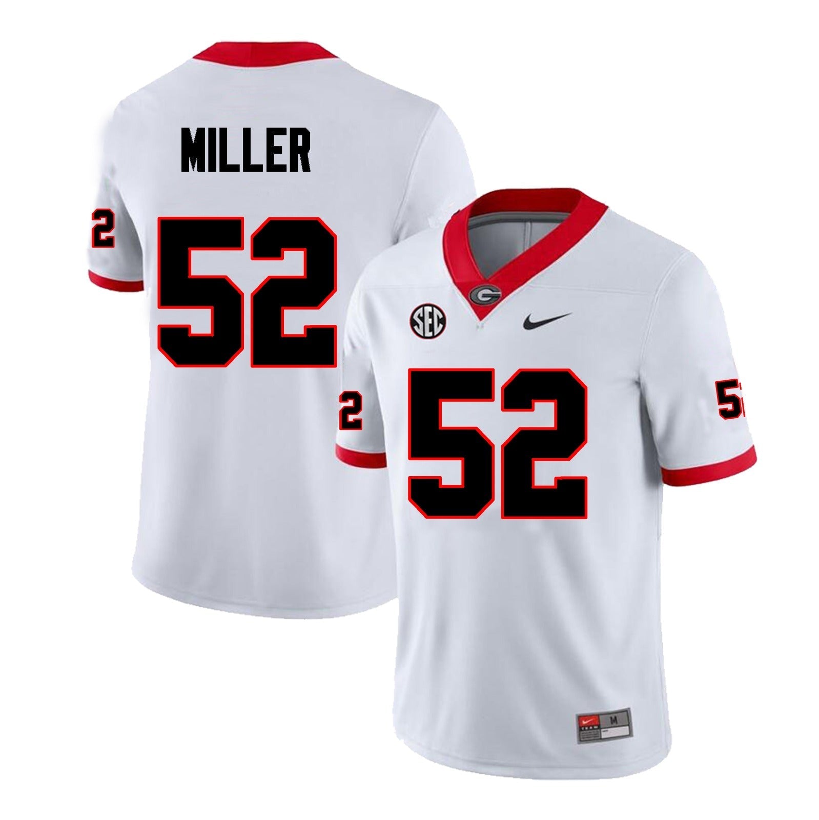 Georgia Bulldogs #52 Christen Miller Football Jersey Stitched
