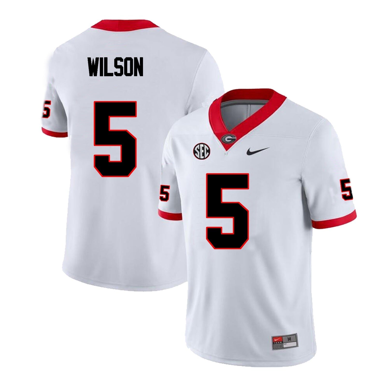 Georgia Bulldogs #5 Raylen Wilson Football Jersey Stitched