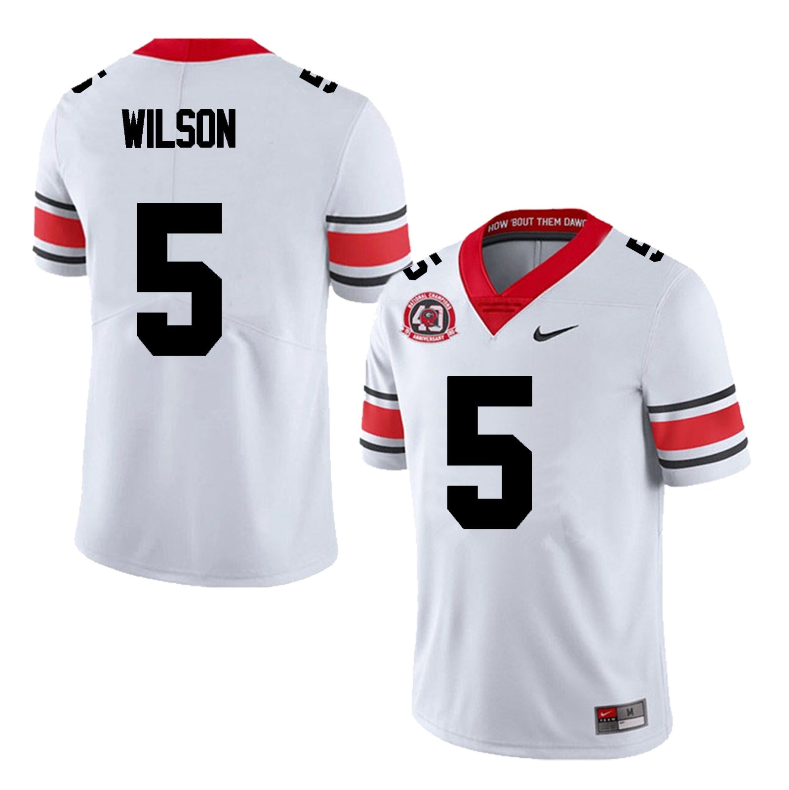 Georgia Bulldogs #5 Raylen Wilson Football Jersey Stitched