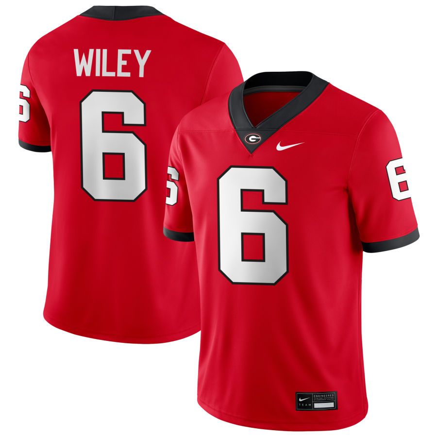 Georgia Bulldogs #6 CJ Wiley Football Jersey Stitched