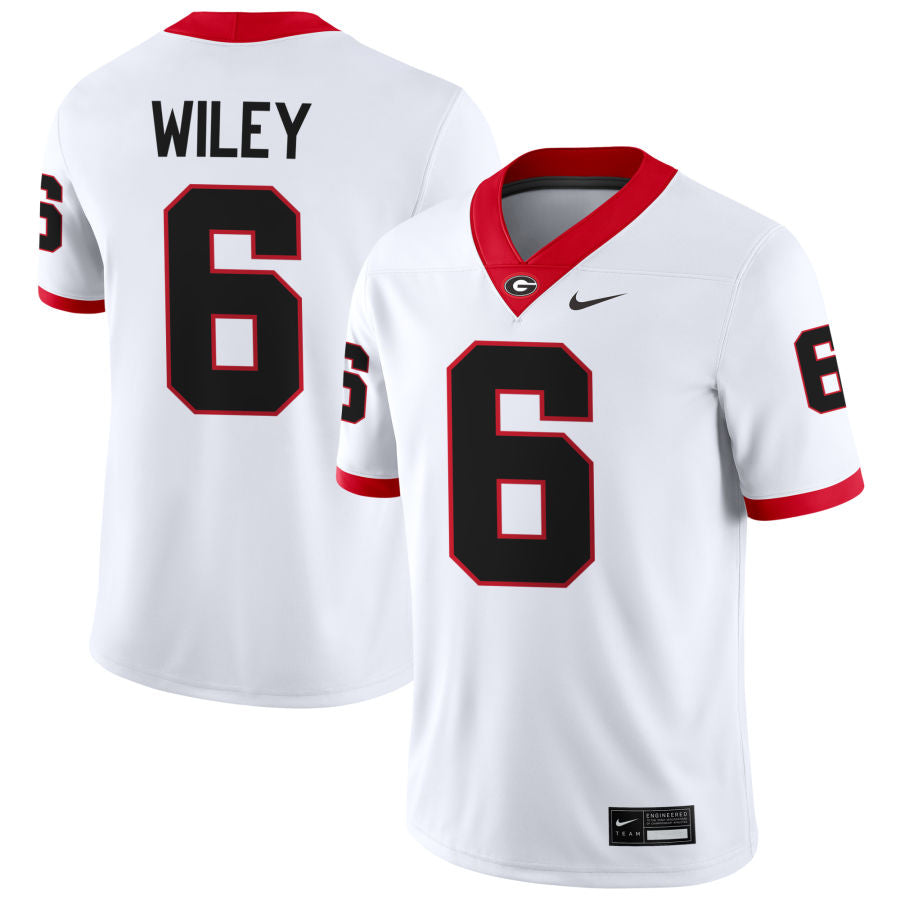 Georgia Bulldogs #6 CJ Wiley Football Jersey Stitched