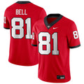 Georgia Bulldogs #81 Jeremy Bell Football Jersey Stitched