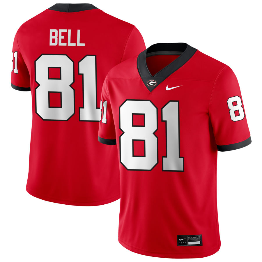 Georgia Bulldogs #81 Jeremy Bell Football Jersey Stitched