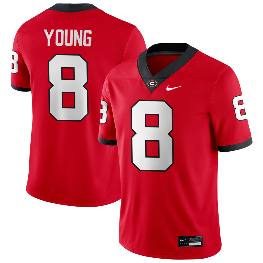 Georgia Bulldogs #8 Colbie Young Football Jersey Stitched