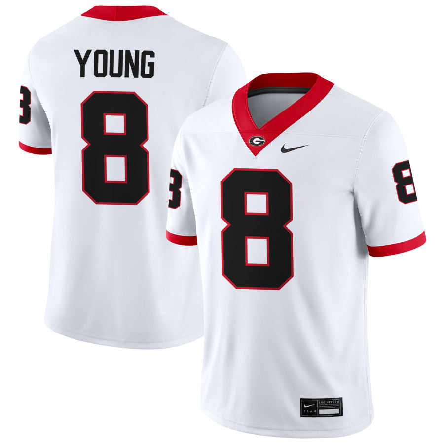 Georgia Bulldogs #8 Colbie Young Football Jersey Stitched
