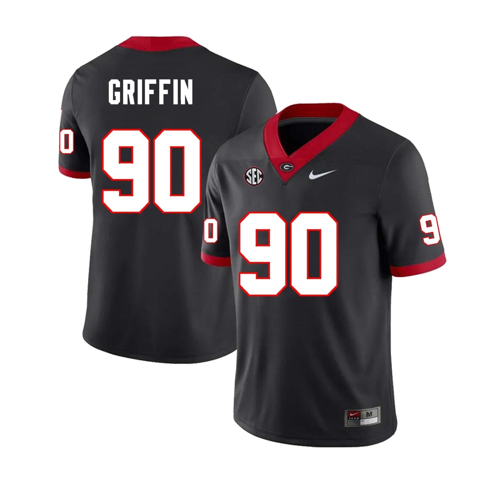 Georgia Bulldogs #90 Elijah Griffin Football Jersey Stitched
