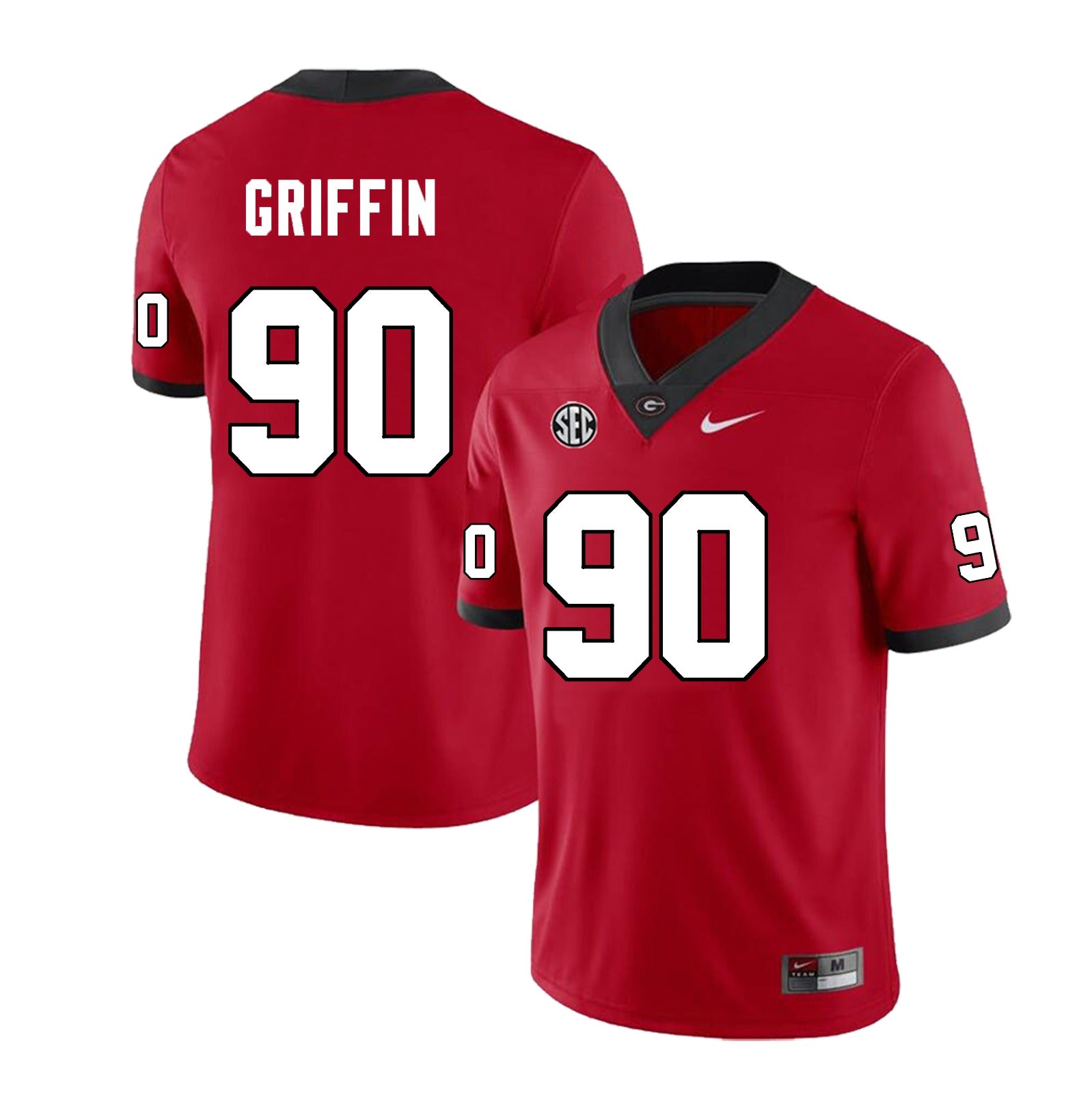 Georgia Bulldogs #90 Elijah Griffin Football Jersey Stitched