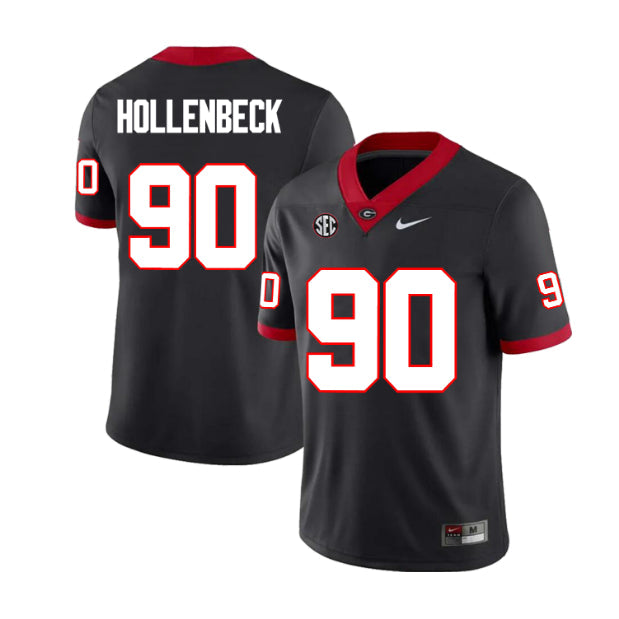 Georgia Bulldogs #90 Hudson Hollenbeck Football Jersey Stitched