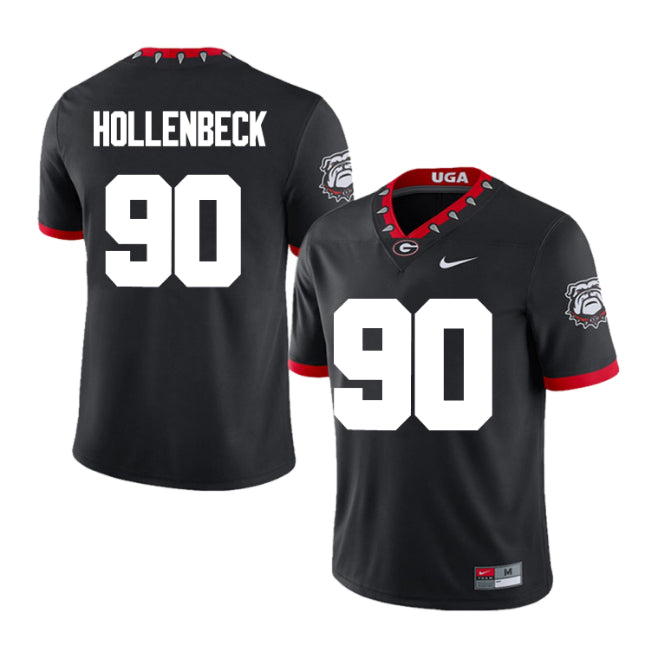 Georgia Bulldogs #90 Hudson Hollenbeck Football Jersey Stitched