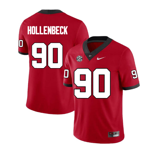 Georgia Bulldogs #90 Hudson Hollenbeck Football Jersey Stitched