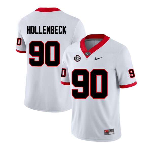 Georgia Bulldogs #90 Hudson Hollenbeck Football Jersey Stitched