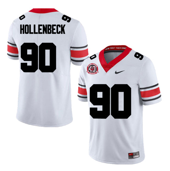 Georgia Bulldogs #90 Hudson Hollenbeck Football Jersey Stitched
